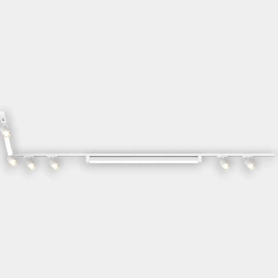 Sistema a binario ad angolo bianco modulo led 4000k con spot