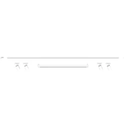 Sistema a binario 200cm bianco led 40w 3000k con spot orientabili