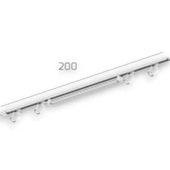 Sistema a binario 200cm bianco led 40w 3000k con spot orientabili