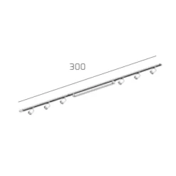 Sistema a binario 300cm con spot monofase modulo led 40w 4000k