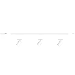 Sistema a binario 100cm monofase bianco spot e27 orientabili