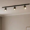 Sistema a binario 100cm monofase nero con 3 spot orientabili
