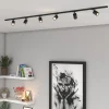 Sistema a binario 200cm monofase nero con 6 luci spot orientabili