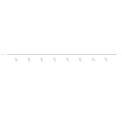Sistema a binario 300cm monofase bianco con 8 spot orientabili