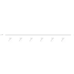 Sistema a binario 200cm monofase bianco 6 spot e27 orientabili