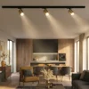 Sistema a binario 100cm monofase led 3 spot orientabili nero oro
