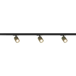 Sistema a binario 100cm monofase led 3 spot orientabili nero oro