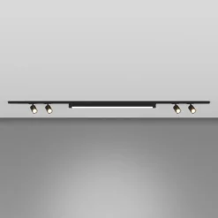 Sistema a binario 200cm nero barra led 40w 3000k con spot