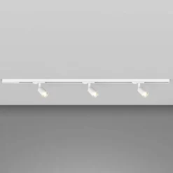 Sistema a binario monofase 100cm bianco con 3 luci spot orientabili