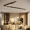 Sistema binario angolare 300cm nero oro led 3000k con spot monofase
