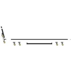 Sistema binario angolare 300cm nero oro led 3000k con spot monofase