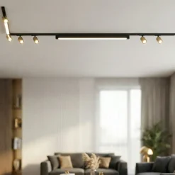 Sistema binario angolare monofase led 4000k spot nero oro