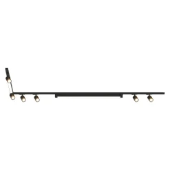 Sistema binario angolare nero monofase modulo led 4000k con spot