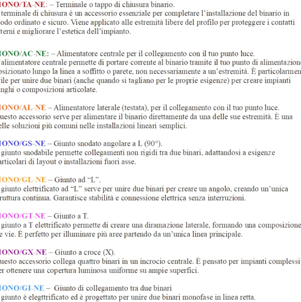 Sistema binario angolare nero monofase modulo led 4000k con spot