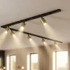 Sistema binario 300cm angolo nero oro monofase 7 spot