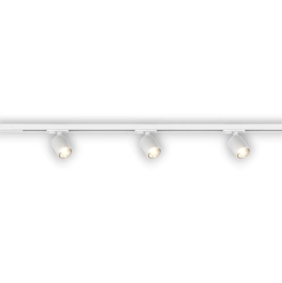 Sistema binario 100cm bianco con 3 spot orientabili