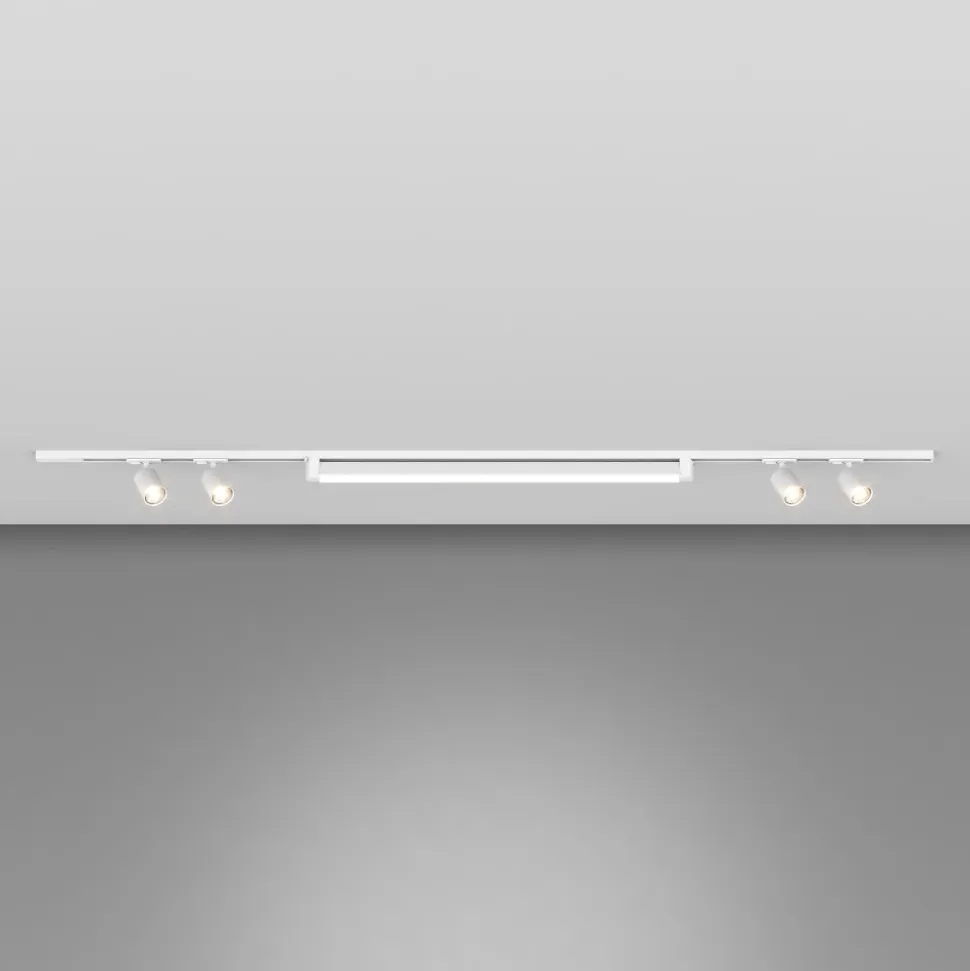Sistema binario 200cm bianco con spot modulo led 40w 4000k