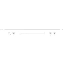 Sistema binario 200cm bianco con spot modulo led 40w 4000k