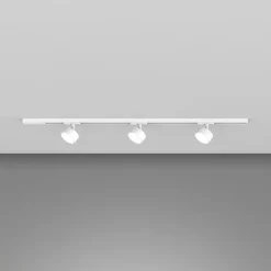 Sistema binario 100cm bianco con 3 spot gx53 monofase orientabili