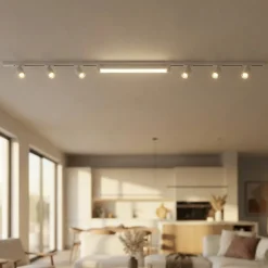 Sistema binario 300cm bianco monofase modulo led 40w 4000k con spot
