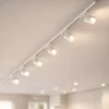 Sistema binario 200cm bianco monofase con 6 spot orientabili