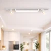 Sistema binario 100cm modulo led 28w 3000k bianco con spot orientabili