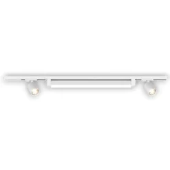 Sistema binario 100cm modulo led 28w 3000k bianco con spot orientabili