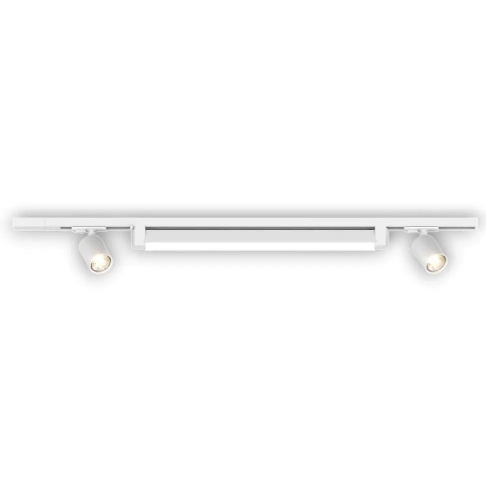 Sistema binario 100cm modulo led 28w 3000k bianco con spot orientabili