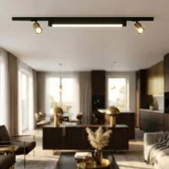 Sistema binario 100cm nero modulo led 28w 4000k spot oro