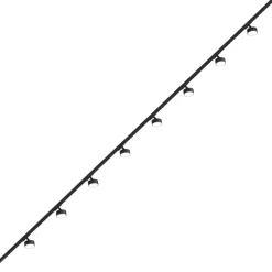 Sistema binario 300cm nero monofase con spot gx53 orientabili