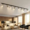Sistema binario 300cm sabbia monofase elettrificato nero con 8 spot