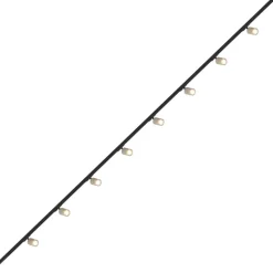 Sistema binario 300cm sabbia monofase elettrificato nero con 8 spot