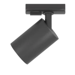 Sistema binario e27 led 200cm monofase nero 6 spot orientabili
