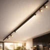 Sistema binario modulo led 40w 3000k nero oro con spot