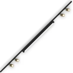 Sistema binario modulo led 40w 3000k nero oro con spot