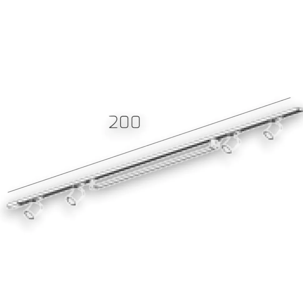 Sistema binario modulo led 40w 3000k nero oro con spot