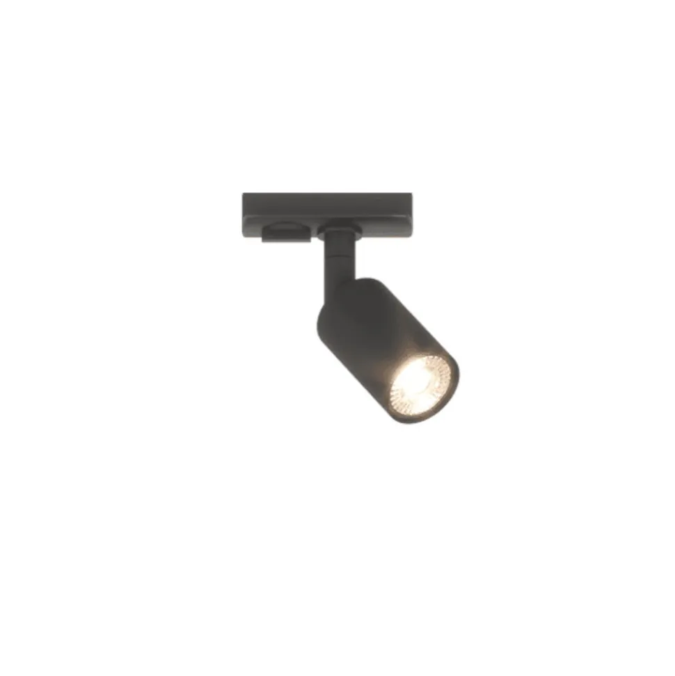 Sistema binario monofase nero 100cm 3 spot orientabili gu10
