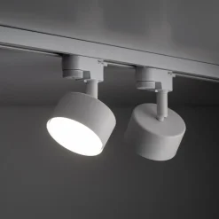 Sistema binario trifase 100cm bianco con 4 faretti gx53 orientabili