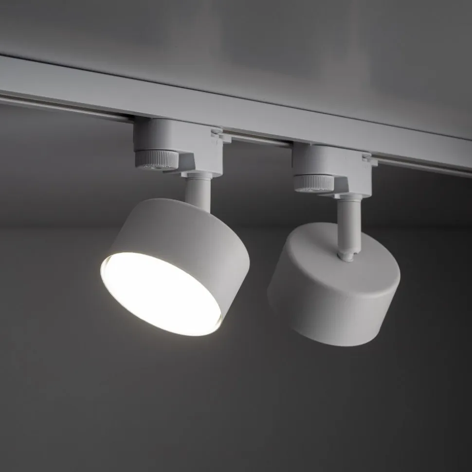 Sistema binario trifase 100cm bianco con 4 faretti gx53 orientabili