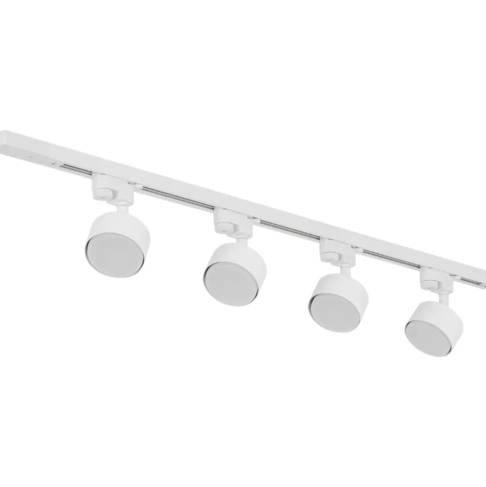 Sistema binario trifase 100cm bianco con 4 faretti gx53 orientabili