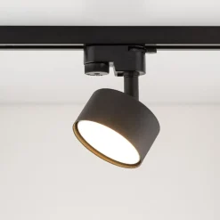 Sistema binario trifase 100cm nero con faretti gx53 orientabili