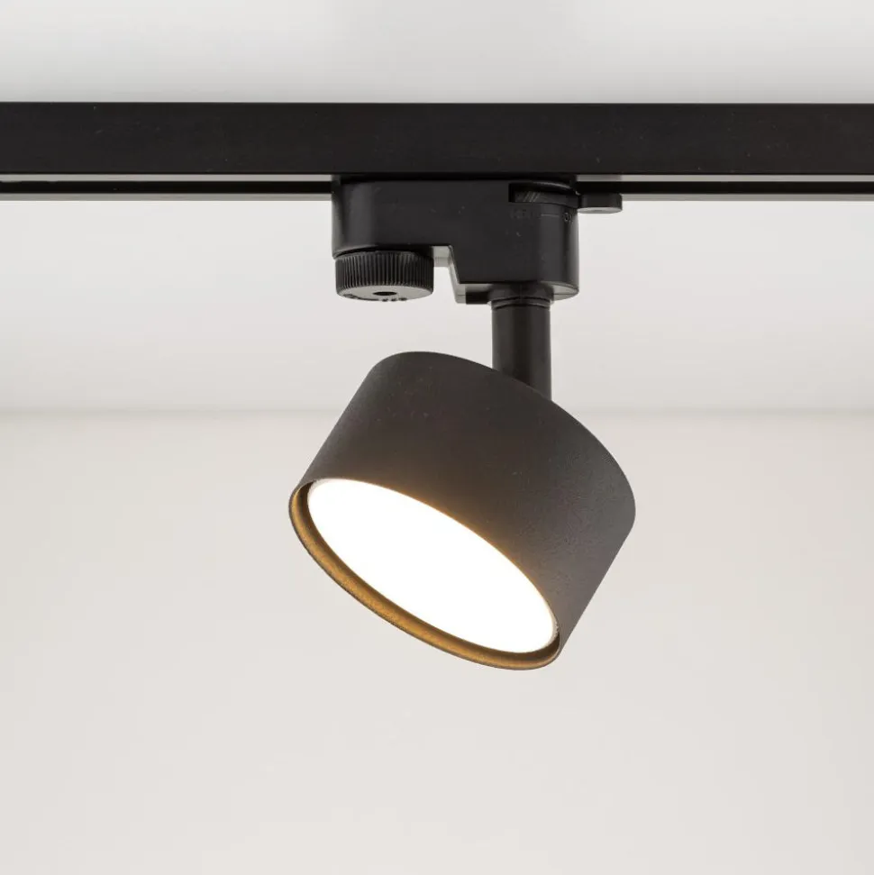Sistema binario trifase 100cm nero con faretti gx53 orientabili