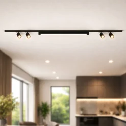 Sistema con spot a binario 200cm nero led 40w 4000k