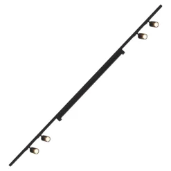 Sistema con spot a binario 200cm nero led 40w 4000k