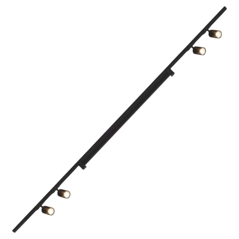 Sistema con spot a binario 200cm nero led 40w 4000k