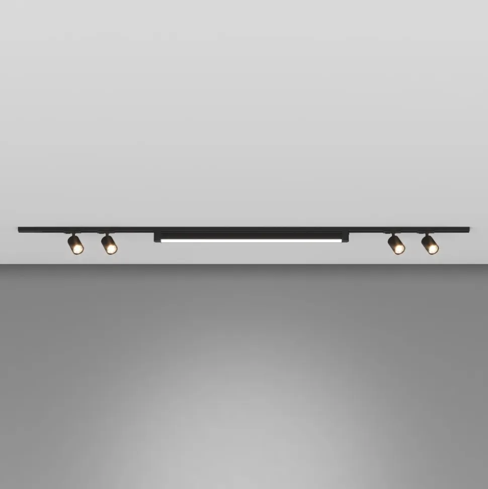Sistema con spot a binario 200cm nero led 40w 4000k