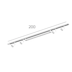 Sistema con spot a binario 200cm nero led 40w 4000k