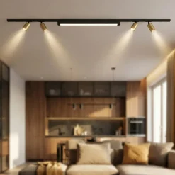 Sistema con spot binario 200cm oro nero modulo led 40w 4000k