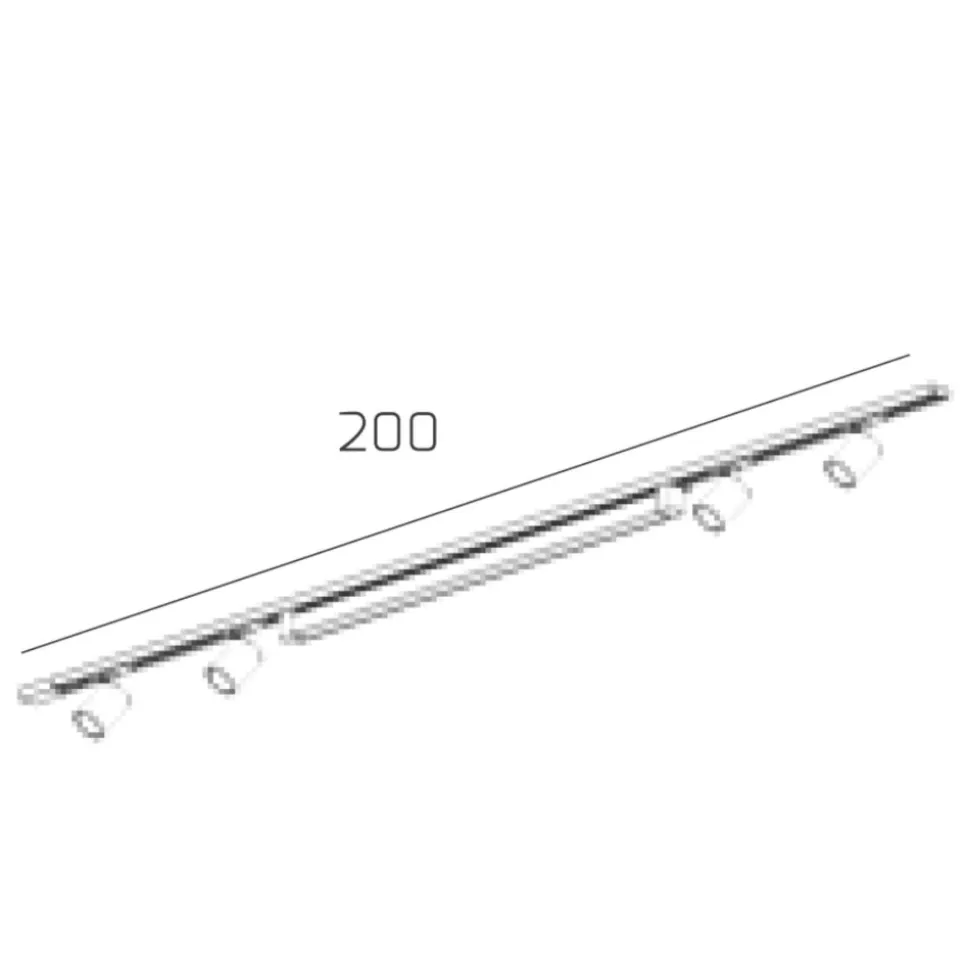 Sistema con spot binario 200cm oro nero modulo led 40w 4000k