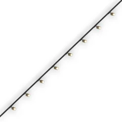 Sistema illuminazione a binario 300cm nero con 8 spot oro